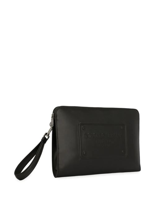 logo-debossed leather clutch bag Dolce & Gabbana | BM2276AG21880999